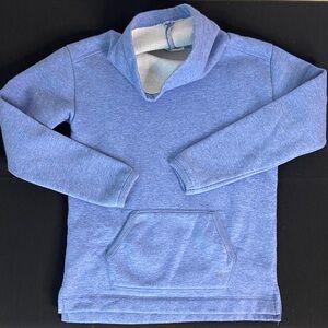 Girls Crewcuts blue sweatshirt with sparkle heart